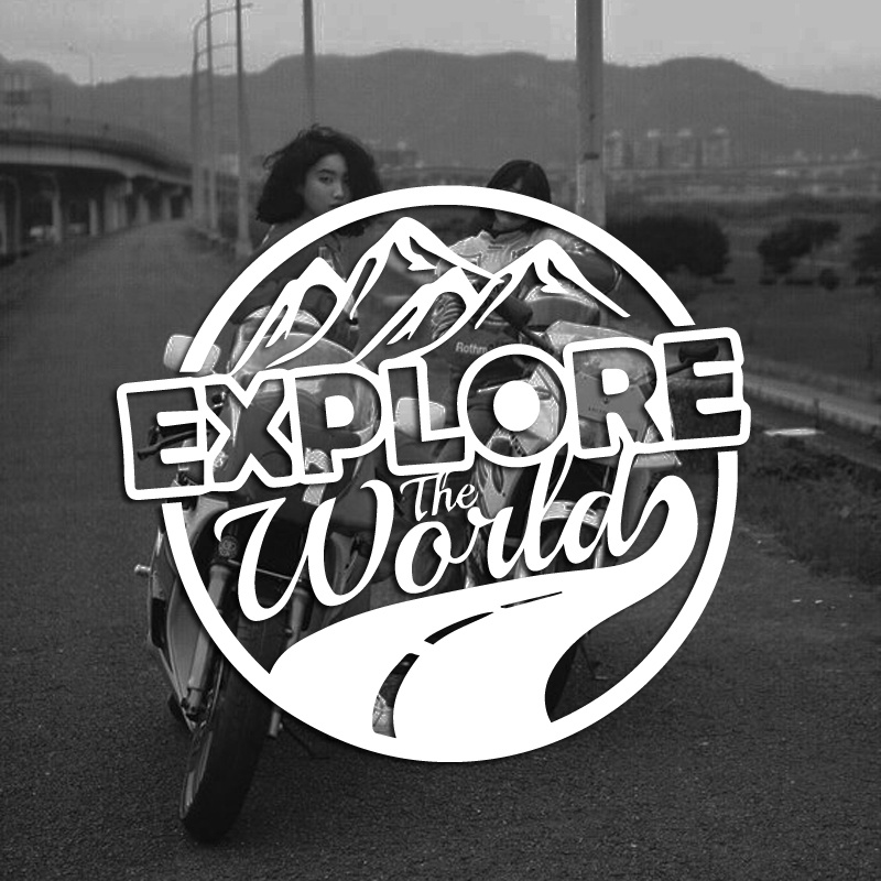 Outdoor Adventure World - สติ๊กเกอร์สำหรับรถแคมป์ปิ้งออฟโรดภายนอก 1 ชิ้น สำรวจโลก สติ๊กเกอร์ผจญภัยกลางแจ้ง ไวนิลกันน้ำ