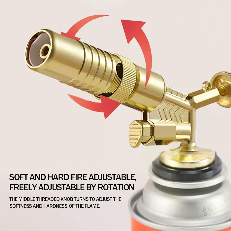 Fire Piston Starter - หัวพ่นแก๊สเชื่อมแบบพกพา หัวพ่นไฟ บิวเทน บาร์บีคิว สำหรับตั้งแคมป์กลางแจ้ง ไฟแช็ก