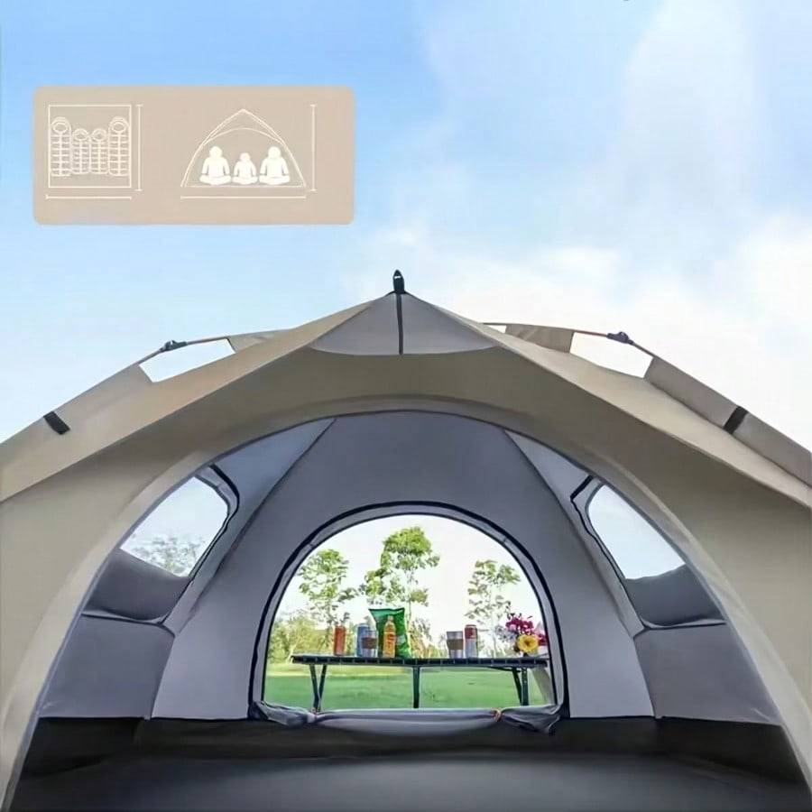 Outdoor Adventure Vacations For Families - เต็นท์แคมป์ปิ้งแบบป๊อปอัพอัตโนมัติ ทนลม ทนแดด และกันน้ำ เหมาะสำหรับการตั้งแคมป์ในสวนสาธารณะ การผจญภัยเดินป่ากลางแจ้ง