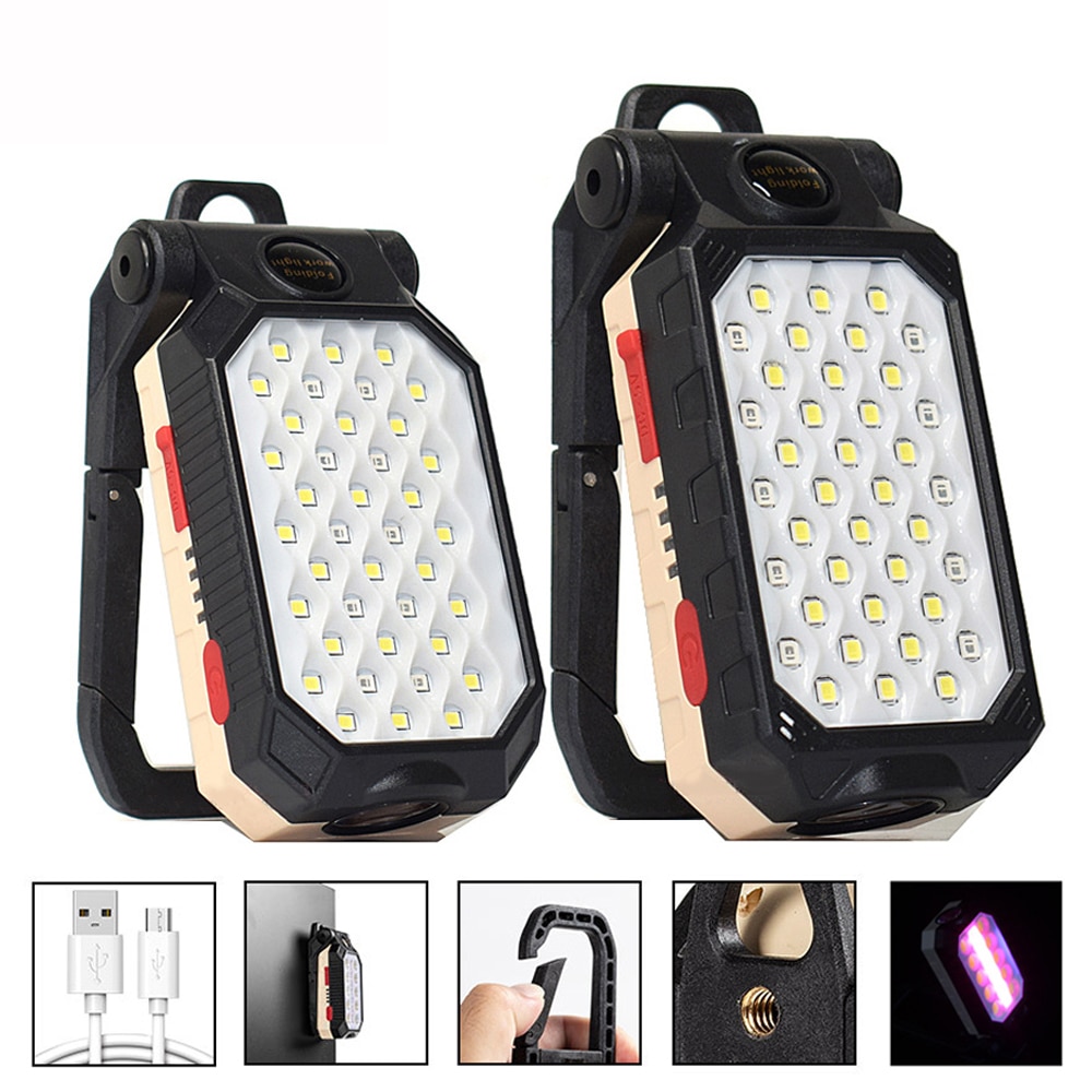 Outdoor Adventure Uva - ไฟฉาย LED พลังสูงชาร์จไฟได้ปรับได้กันน้ำได้โคมไฟแม่เหล็กตั้งแคมป์พร้อมจอแสดงพลังงาน