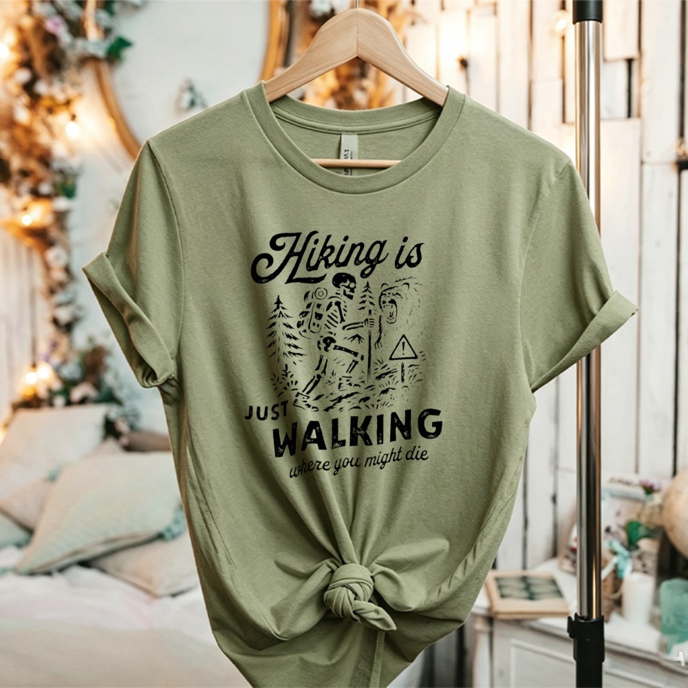 เสื้อยืดผู้หญิงลายหมีโครงกระดู - Outdoor Adventure Quotes Short บทวิจารณ์และราคา