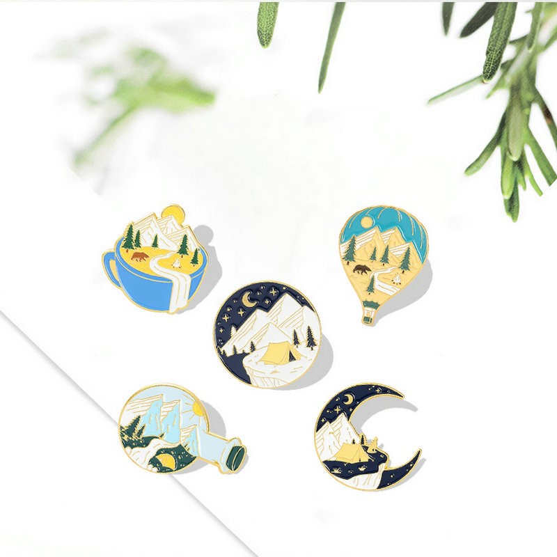 แคมป์ปิ้งผจญภัยEnamel Pins Cus - Outdoor Adventure With Kids บทวิจารณ์และราคา