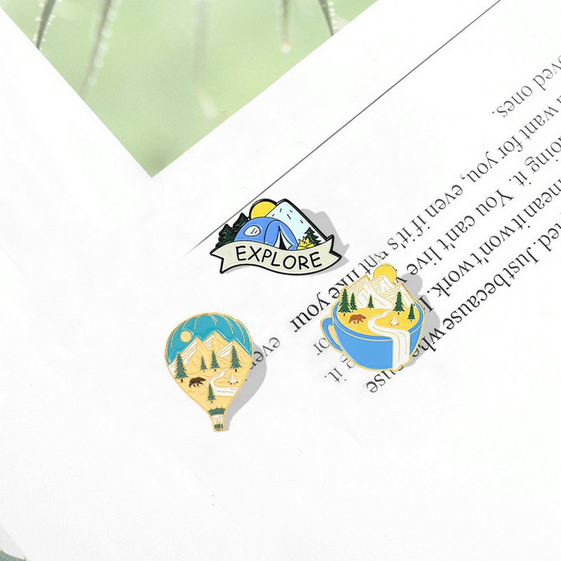 แคมป์ปิ้งผจญภัยEnamel Pins Cus - Outdoor Adventure With Kids บทวิจารณ์และราคา