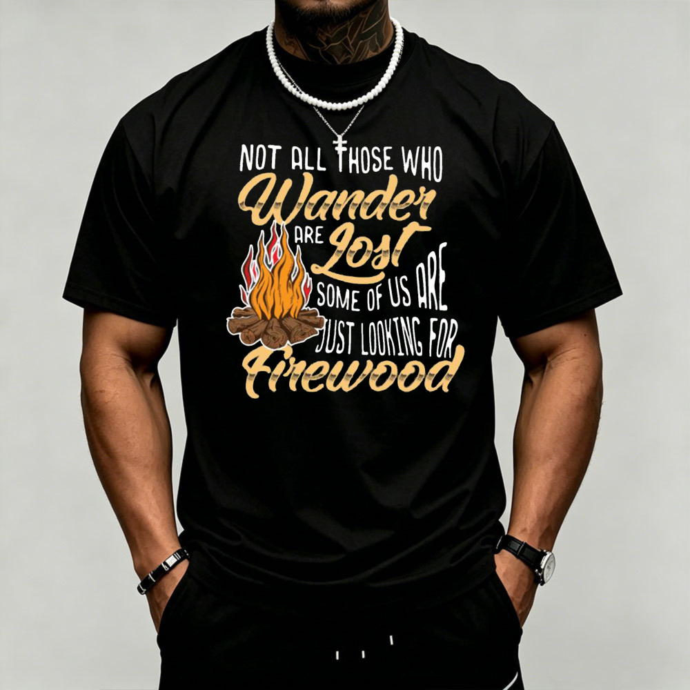 เสื้อยืดแคมป์ไฟแกรมมิก แคมป์ไฟ - Outdoor Adventure Quotes Short บทวิจารณ์และราคา