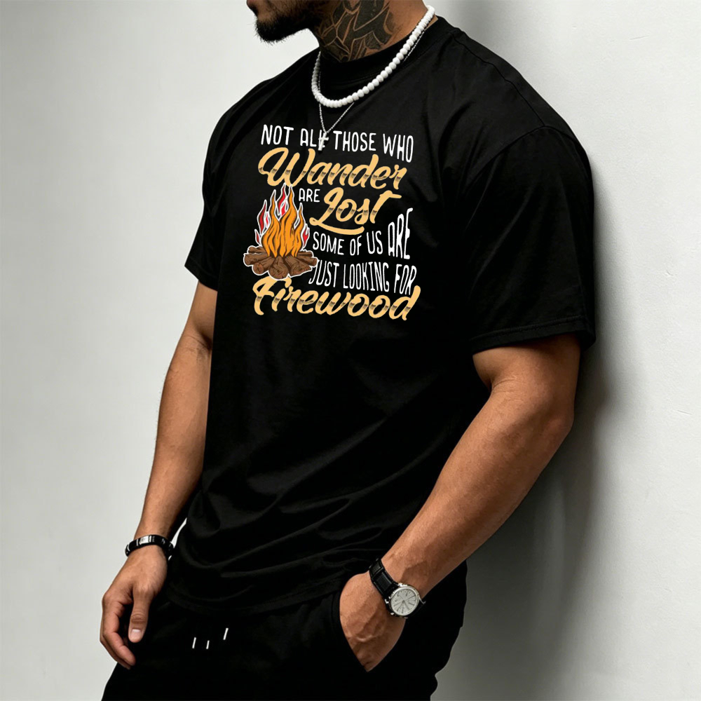 เสื้อยืดแคมป์ไฟแกรมมิก แคมป์ไฟ - Outdoor Adventure Quotes Short บทวิจารณ์และราคา